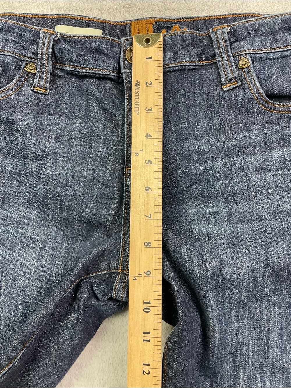 KUT from the Kloth Bardot Crop Skinny Boyfriend Jeans - Dark Wash - Size 8 - Picture 9 of 16